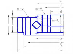 單排交叉滾柱式轉盤軸承(外齒式)